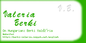 valeria berki business card